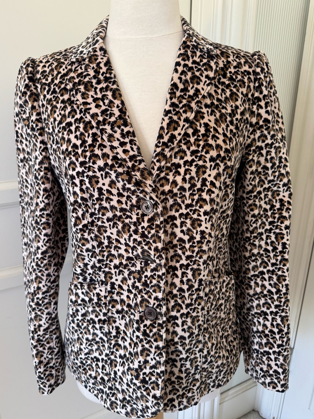 Velvet cheetah print jacket